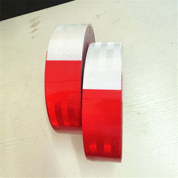 White/Red Color Printed Reflective Safety Tape for Truck