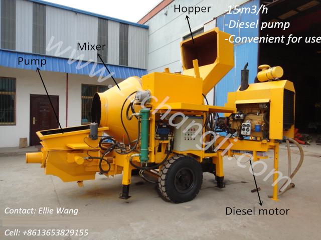 Save Cost Concrete Pump with Mixer for Sale