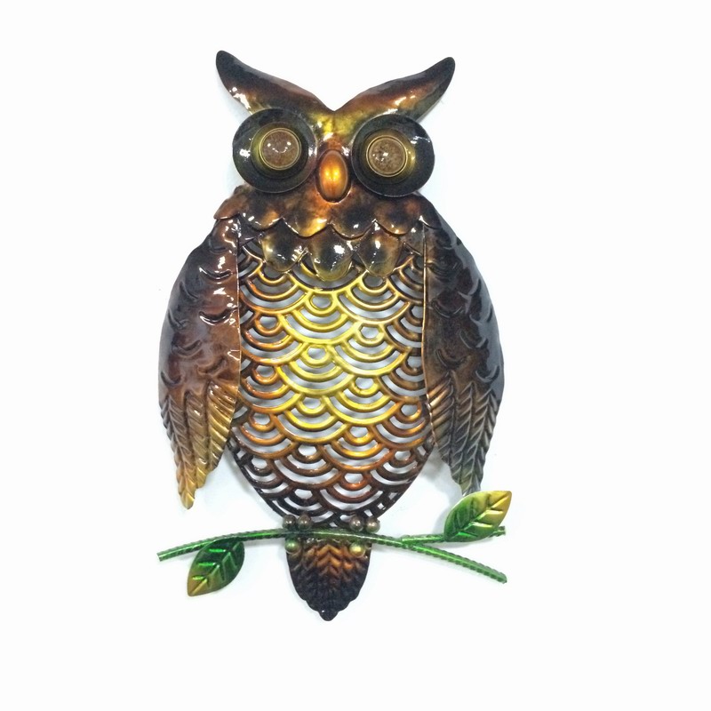 Simple Metal Owl Home and Garden Wall Decoration