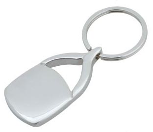 Custom Key Ring, Square Silver Plated Keychain (GZHY-KA-022)