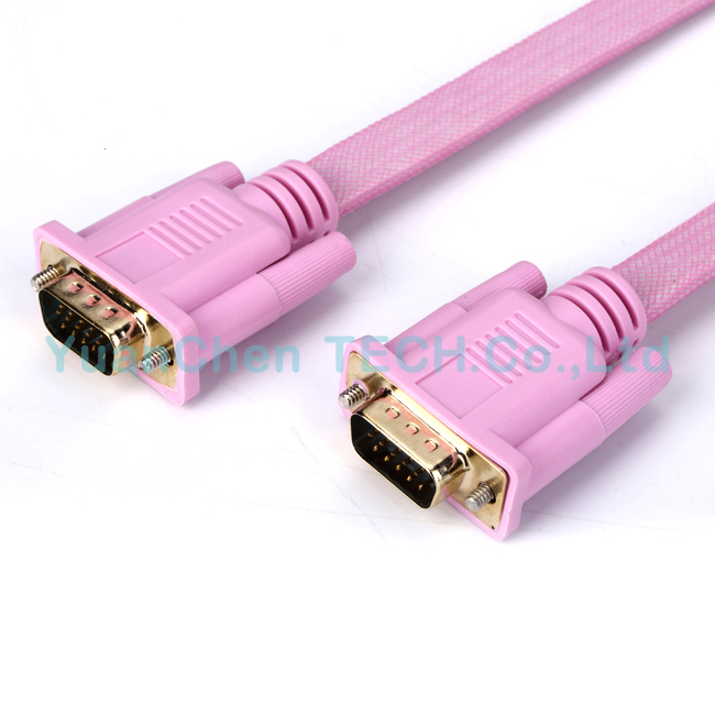 OEM HD 15pins Male to Male VGA Cable for Computer