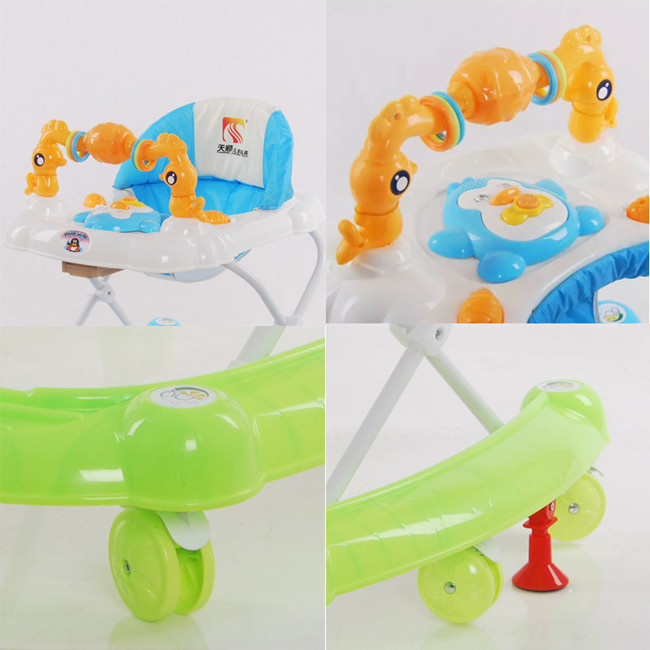 China Hebei Mini Plastic Baby Walker with Music and Light