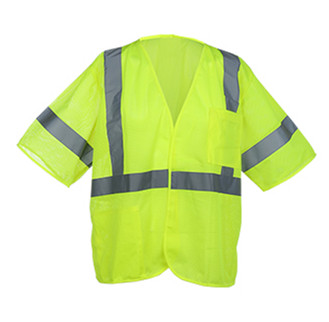 Class 3 ANSI Reflective Safety Vest with Short Sleeve
