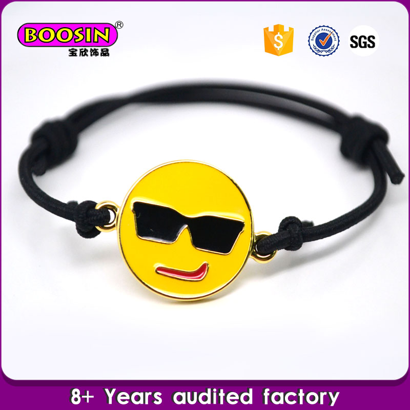 2016 Promotional Fashion Jewellery Bead Bracelet with Emoji Faces