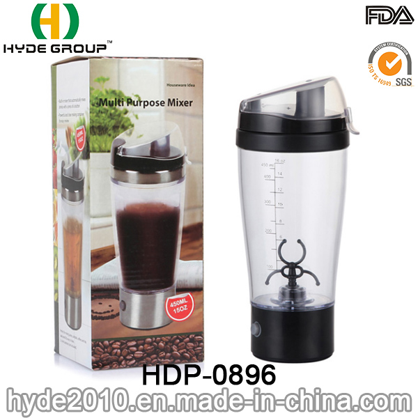 Hot Sale BPA Free Plastic Protein Electric Shake Bottle, Portable Vortex Powder Shaker Bottle (HDP-0896)