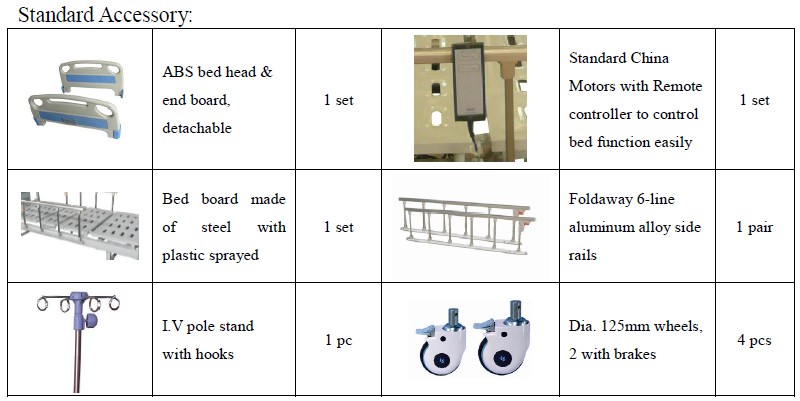 Hospital Medical 2-Function Electric Bed