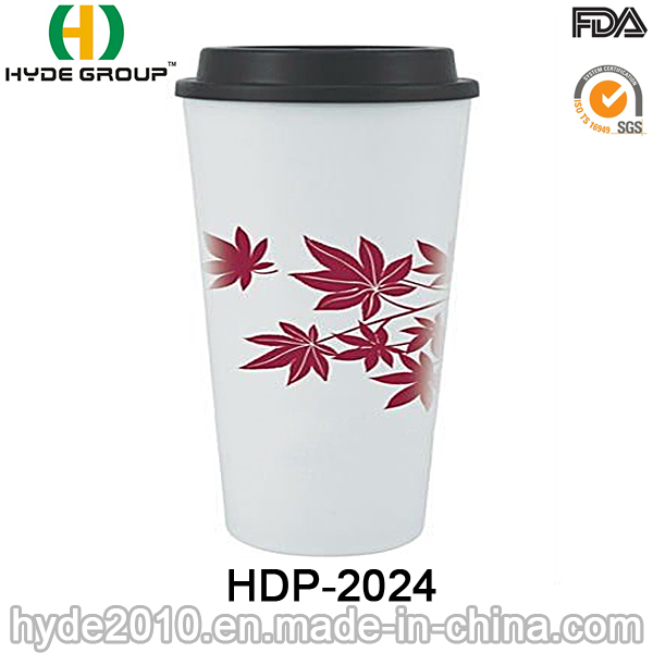 Insulated Double Wall Plastic Cup for Hot Coffee (HDP-2024)