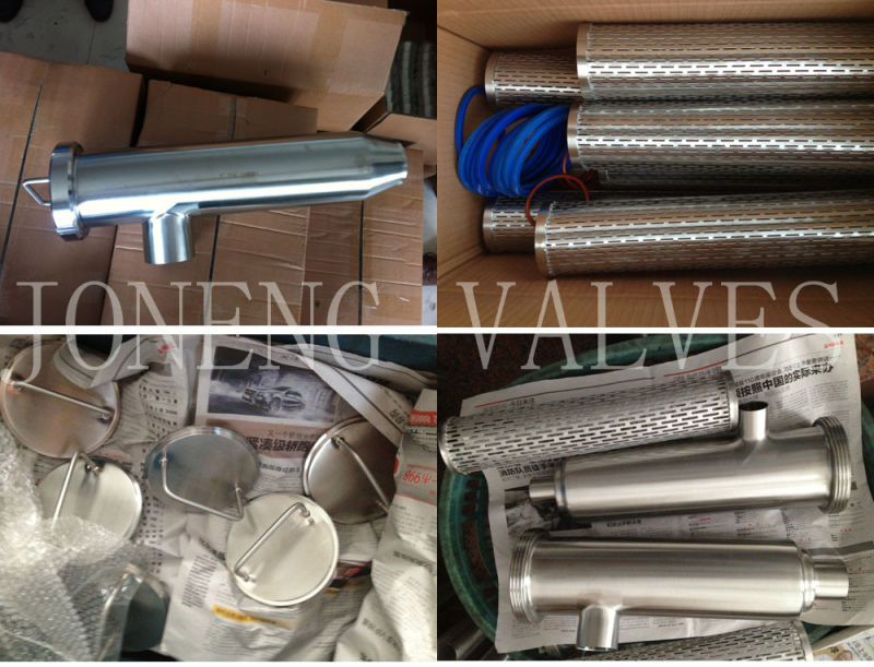 Stainless Steel Sanitary Angle Type Reducing Filter Strainer (JN-ST1001)