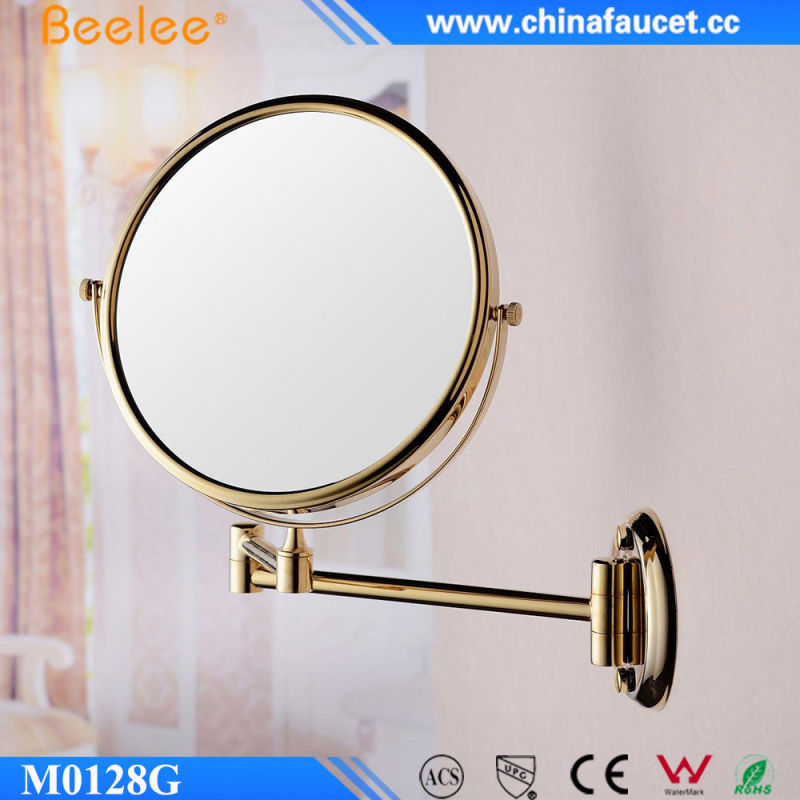 Brass Two Way Golden Wall Mounted Flexible Mirror