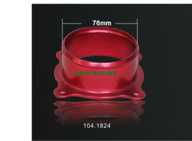 Red CNC Machine Cutting Universal Aluminum Car Adaptor for Air Filter