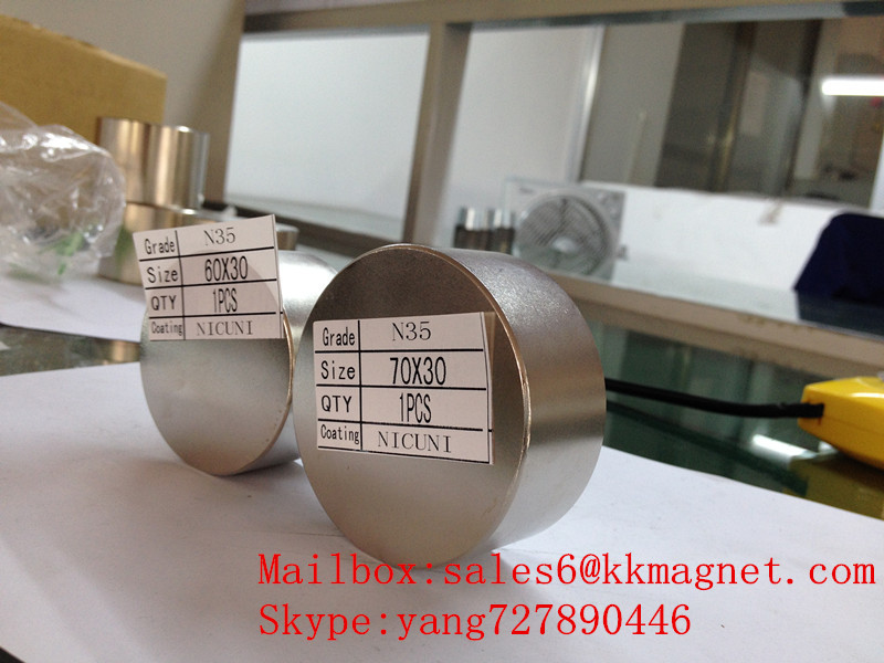 neodymium magnet 70X30mm N35 70X30