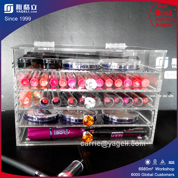 Ygl-102 High Quality 6 Drawers Clear Acrylic Makeup Organizer