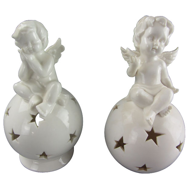 Angel Shape Ceramic Craft Christmas Decoration