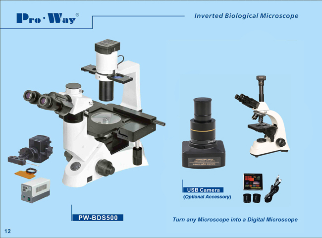 Professional Inverted Biological Microscope (PW-BDS500)