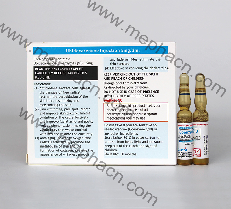 OEM Service Anti-Aing Ubiquinone Q10 Coenzyme Q10 Coq10 Injection