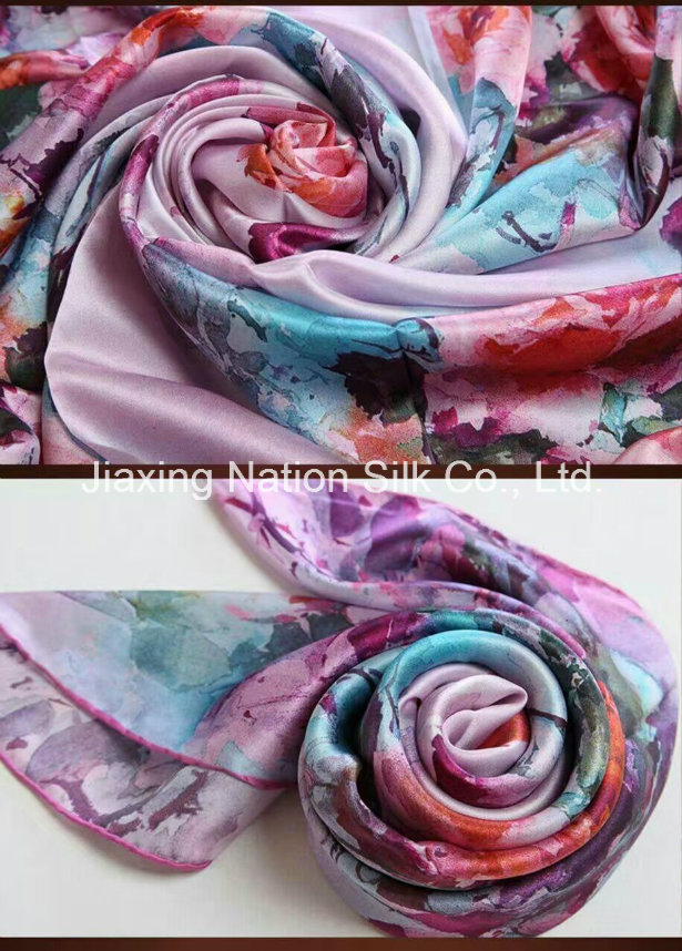 Multicolour 100% Silk Stain Luxury Scarf