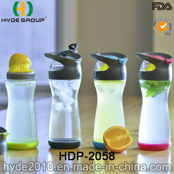 Customized 500ml High Borosilicate Glass Fruit Infusion Water Bottle, Glass Infuser Bottle (HDP-2058)