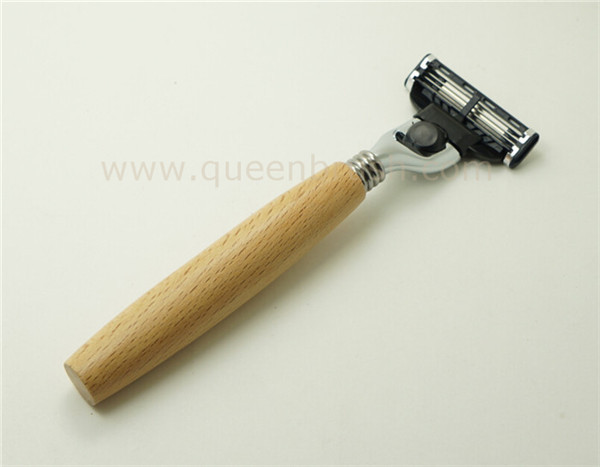 Wood Handle Shaving Brush Razor for Man