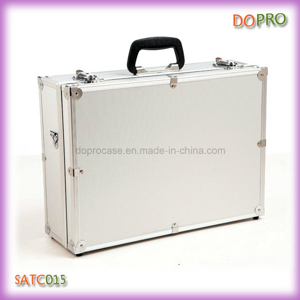 Silver Aluminum Frame Hard Briefcase Tool Box (SATC015)