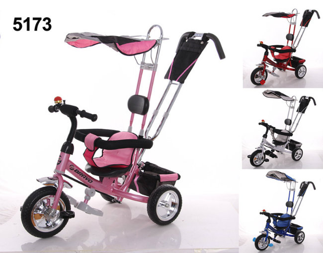 Factory Wholesale Hand Push Power Multi-Function Children Baby Trike Tricycle (5173)