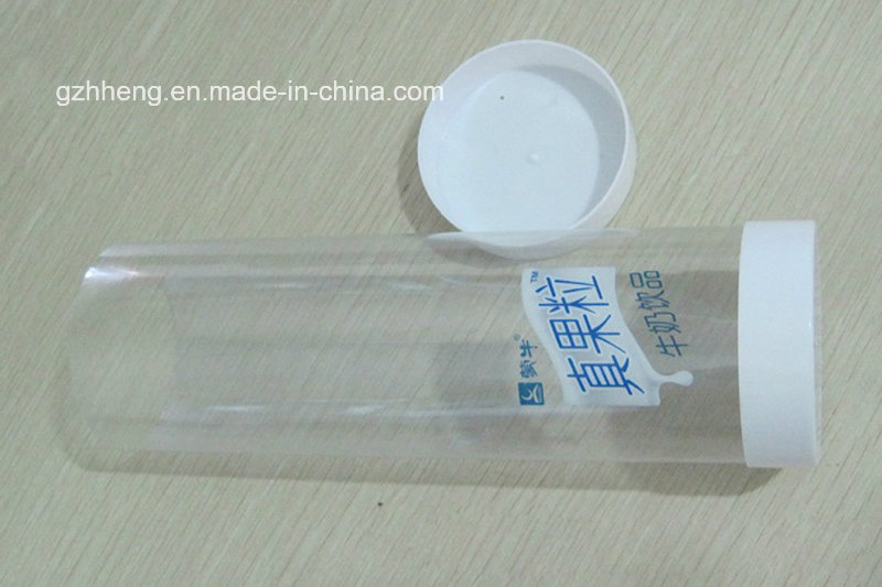 Clear Column/Cylinder Plastic Box for display (printed box)