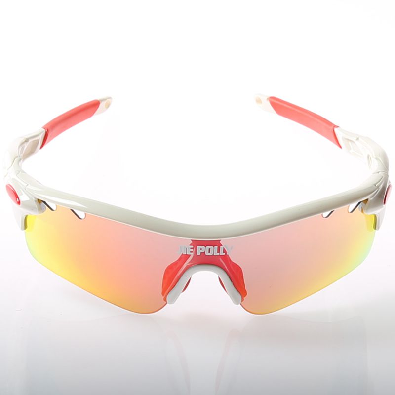 Jie Polly Cycling Sunglasses Tactical Anti-Explosion Glasses Protective Sunglasses White