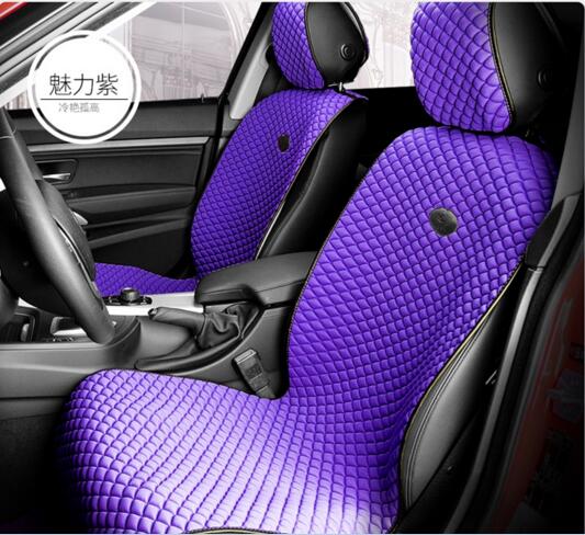 Car Seat Cover Flat Shape Ice Silk-Blue