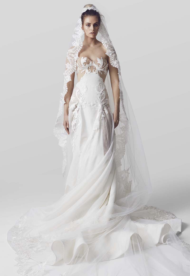 Embroidered Sweetheart Neckline A-Line Wedding Dress