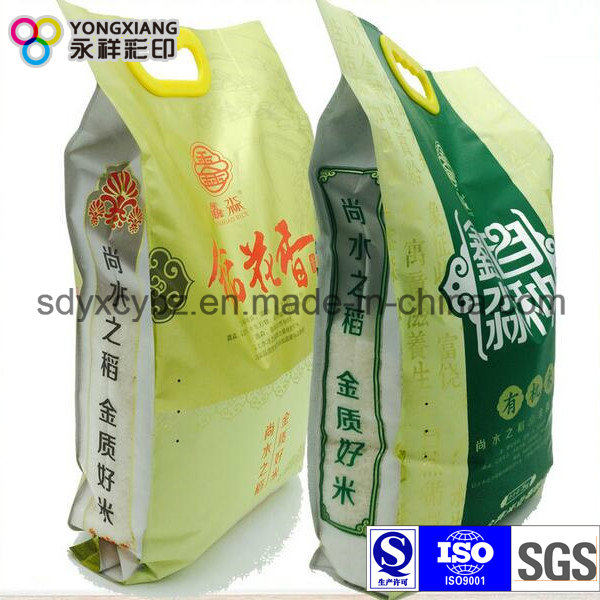 Customized Rice PA Plastic Packaging Bag with Handle