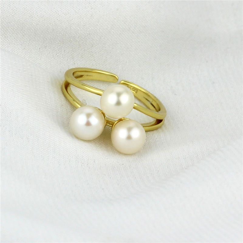 High Quality 925 Sterling Silver Pearl Ring