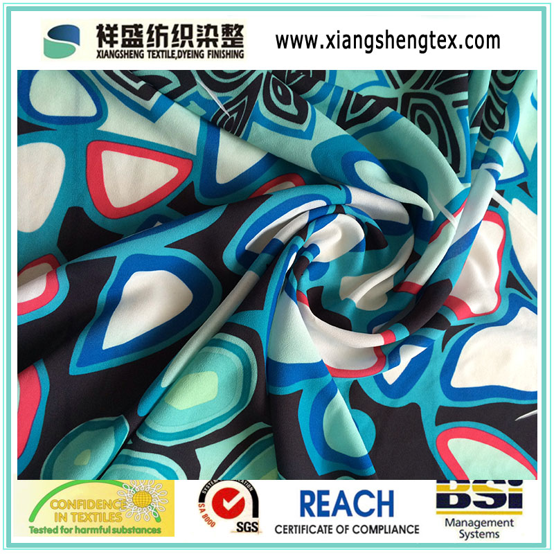 Polyester Printing Spandex Chiffon Fabric for Skirt