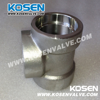 Stainless Steel Pipe Fitting Tee (3000LB)