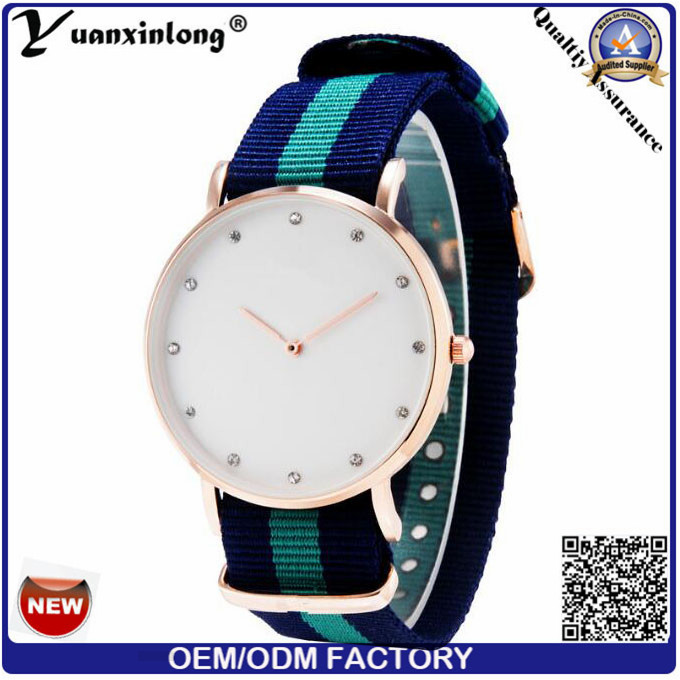 Yxl-204 Hight Quality Quartz Sport Men Women Nylon Watch Custom Wholesale Woven Lady Wristwatch