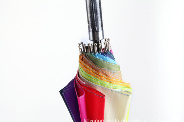 Rainbow Design Colorful Straight Umbrella