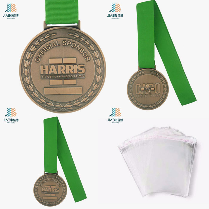 Custom Metal Crafts Alloy Bronze Harris Powerlifting Sports Medal