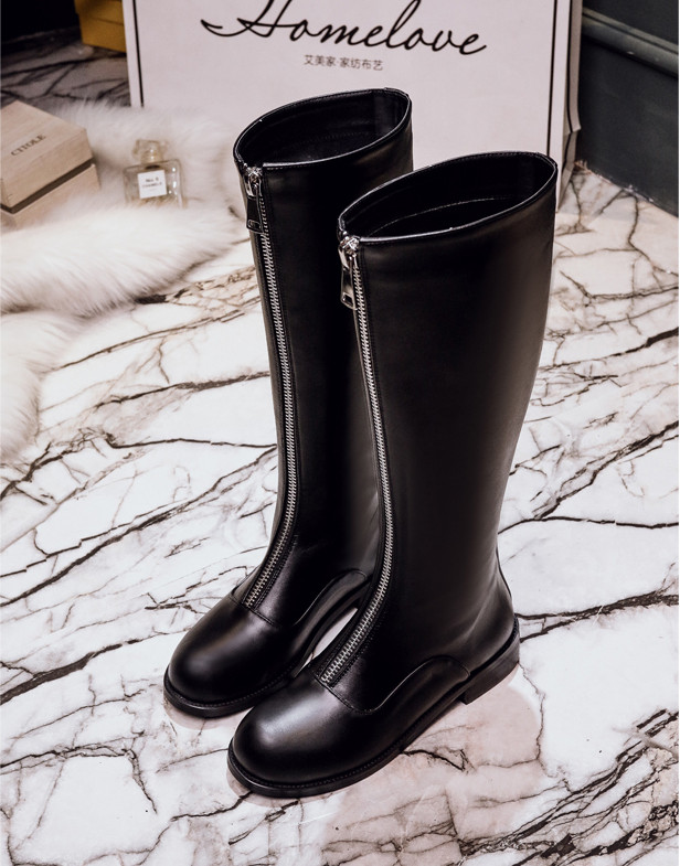 New Arrival Knee-High Fashion Boots with Double Zipper (YX-1)