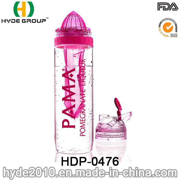 32oz Newly Plastic BPA Free Fruit Infusion Bottle, Portable Tritan Water Bottle (HDP-0476)