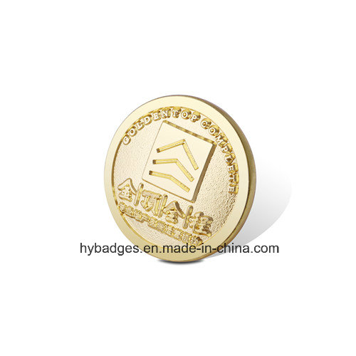 Uneven Square Gold Badge, Engraved Lapel Pin (GZHY-BADGE-004)