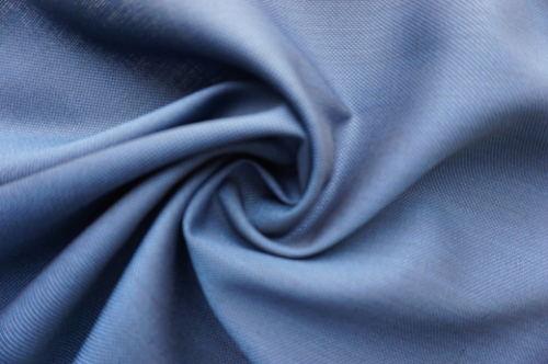 Satain Weave blue Wool Fabric