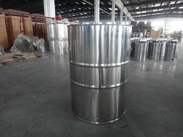 Stainless Steel Drum, Drum with Clamp Lid, Open Top Stainless Steel Drum