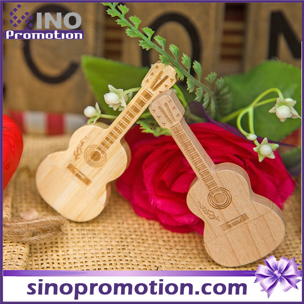 Wholesale Miniature Wooden Guitar USB Flash Drive 8GB