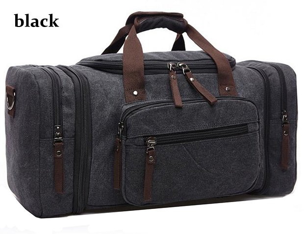 8642 Fashion Large Canvas Travel Tote Luggage Men's Weekender Duffle Bag for Women & Men with 44L