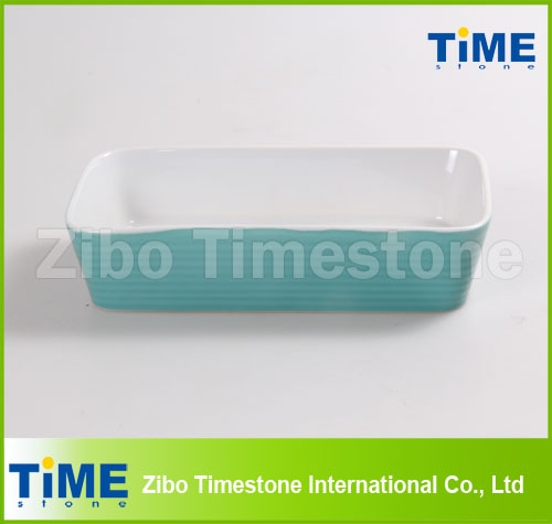 Rectangular Color Glazed Ceramic Bakeware (TM-1123)