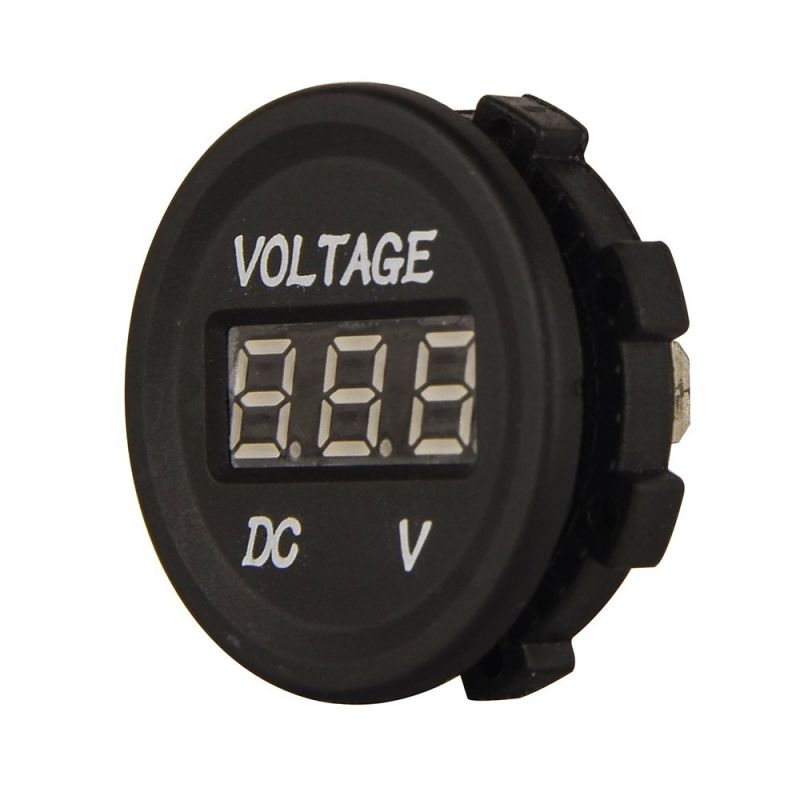 12-24V DC Voltmeter LED Digital Display Vm Waterproof for Automobiles Motorcycle Truck Boat Marine