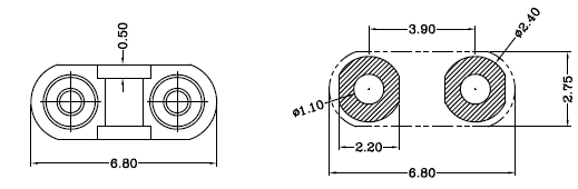 Single Row 2pin SMT Durability Spring Loaded Pogo Pin Connector