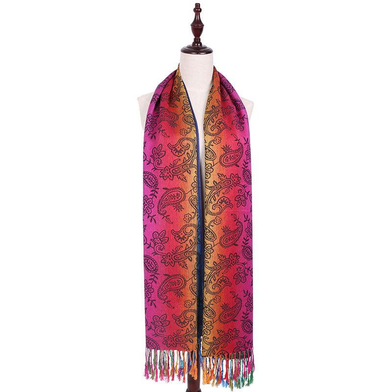 Jacquard Pashmina Paisley Feel Shawl Scarf for Women