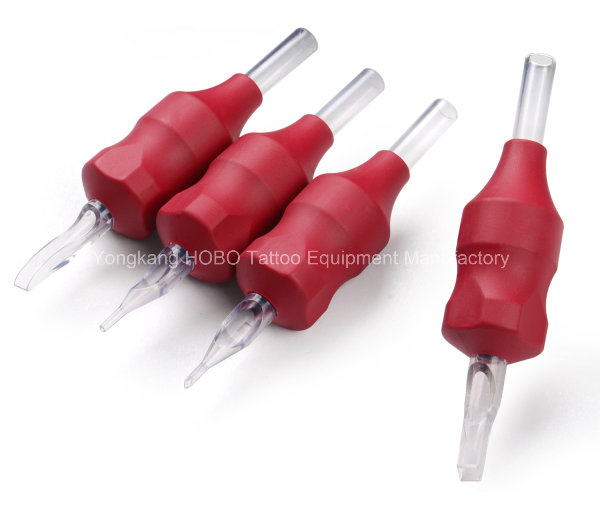 Wholesale 25mm Red Disposable Tattoo Tubes with Clear Tips