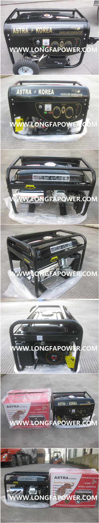 Portable 2.5kVA Astra Korea Gasoline Generator with Handle & Wheels