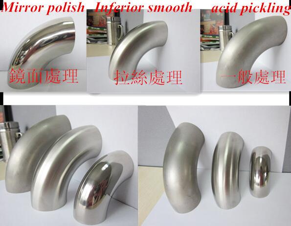 45 Degree Bend Sanitary Stainless Steel Pipe Fitting Clamped Elbow
