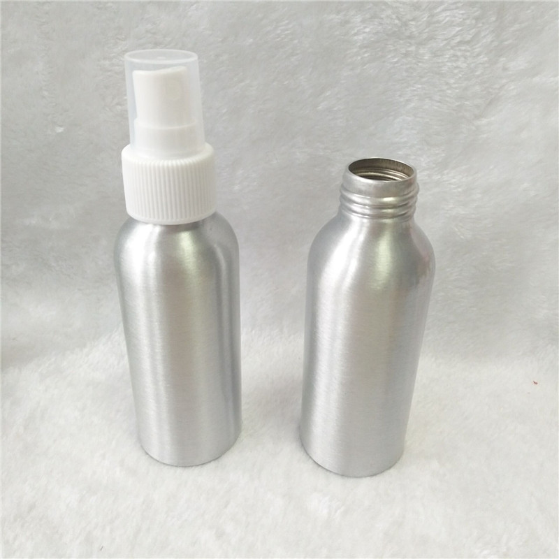 Cosmetic 100ml Aluminum Perfume Bottle with Sprayer